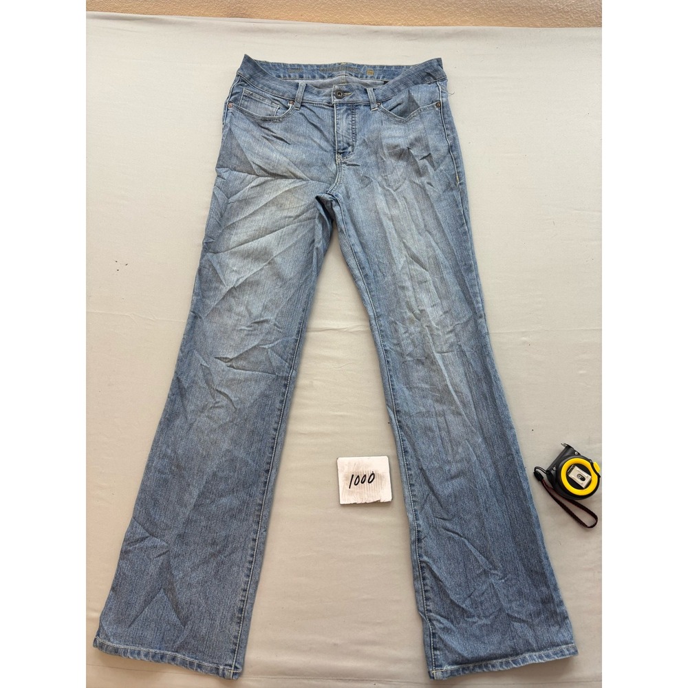 Faded Glory Women Light Wash Bootcut Jeans Size 10 Denim Flared Leg Mid Rise